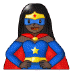 🦸🏿‍♀️ woman superhero: dark skin tone display on Samsung